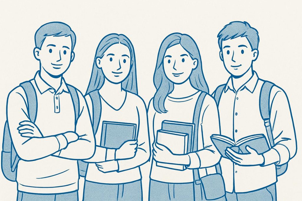 Jeunes étudiants.